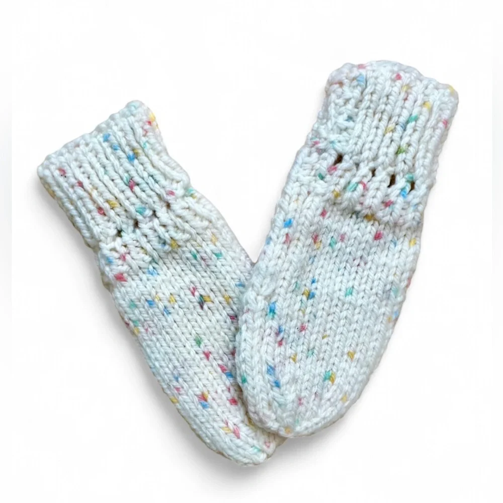Sweet Hand-Knit Newborn Mittens